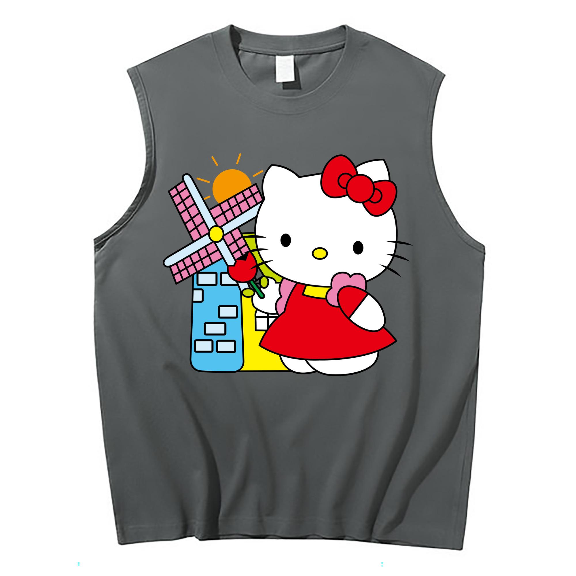 （画像用） Hello Kitty ハローキティ コットン100％タンクトップ（フロントプリント）